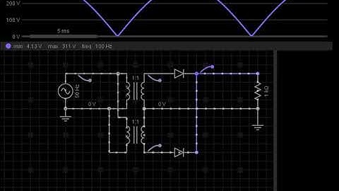 EveryCircuit - Centre Tap Full Wave