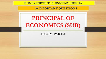 PRINCIPLES OF ECONOMICS  (B.COM PART-I )