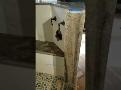 Stile Porcelain Slab Shower Wall Installation