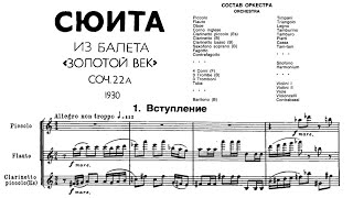 [Score] Shostakovich - "The Golden Age" Suite, Op. 22a (1935)