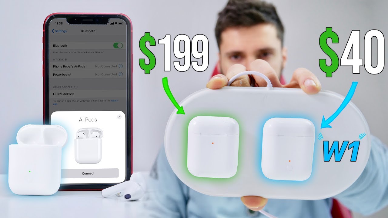 New PERFECT Fake AirPods 2 use W1 Pairing!!? $40 W1TF - YouTube