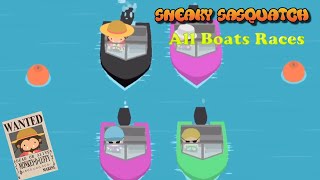 Sneaky Sasquatch Walkthrough - All Boat Races [Dinsun Video]