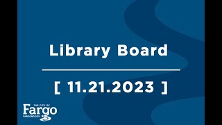 Library Board - 11.21.2023