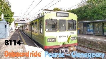 Ride from Pearse Street to Glenageary onboard IÉ 8100 class dart train 8114  8/5/2021