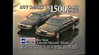 1992 Lincoln Town Car & Continental TV commercial