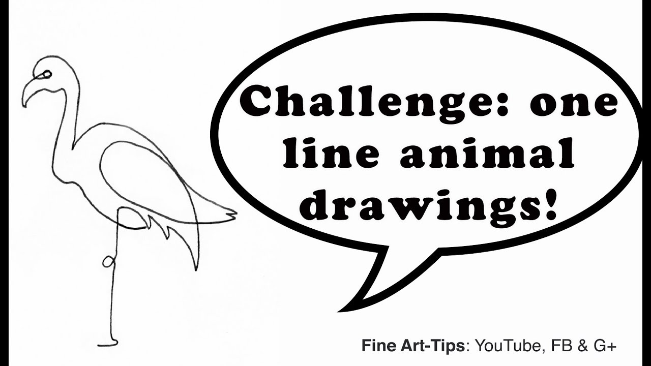Challenge: One-Line Animal Drawings!