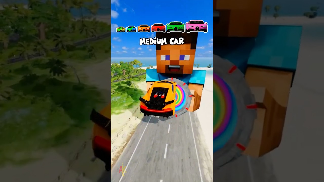 🌟Tiny Car Jump the Portal… and GROWS to IMPOSSIBLE SIZE! 