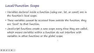 Function Scope in JavaScript