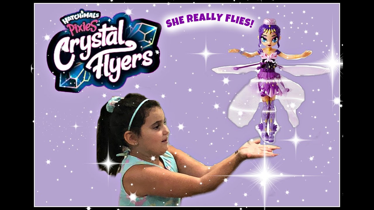 Adriana Flies her NEW Hatchimals Pixies Crystal Flyer! - YouTube