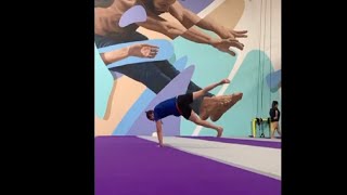 Athlete Faceplants Practicing A Side Flip