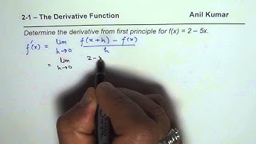Determine derivative for a Linear Function with First Principal | Calculus