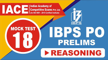 IBPS PO PRELIMS MOCK TEST - 18 REASONING EXPLANATION (LIVE) | IACE