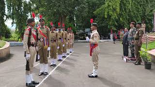 Guard of honor to Commanding officer Colonel Shirish Pande..by M.P. ASC College NCC Unit...