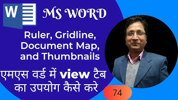 A Comprehensive Guide to Ruler, Gridline, Document Map, and Thumbnails in MS Word.