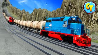 Train Accidents Derailments ✅ Locomotive  Collisions Railways Crashes Beamng Drive by CRASHTherapy 46,526 views 3 months ago 8 minutes, 19 seconds