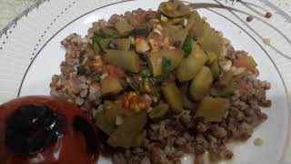 Здоровая еда-гречка с овощами