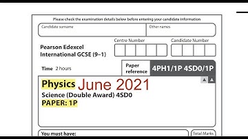 Physics June 2021 Paper 1C| Edexcel International GCSE Physics | 2021| JUNE |Free Science Papers