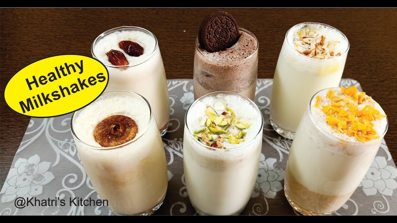 6 Diffrerent Types Of Healthy Milkshakes - Homemade Healthy Milkshakes