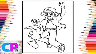 Pokemon Coloring Pagespikachu And Ashelektronomia - Shine On Ft. Katie Mcconnell