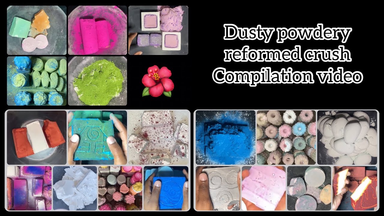 Powdery and dusty reformed || Crunchy dyed gym chalk || compilation ...
