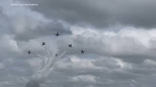 Air Force Thunderbirds Fly by Indy 500