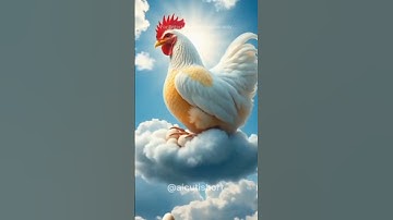 A hen makes a nest in the cloud and lays egg🥚#cartoon #shortsfeed #shortvideo #shorts #ai #ytshorts
