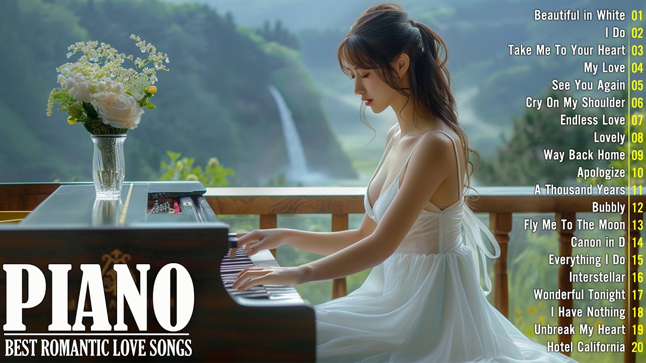 Beautiful Piano Melodies Songs Ever - Best Relaxing Romantic Piano Instrumental Love Songs Playlist