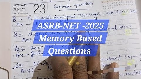 #ASRB-NET-2025 MEMORY BASED QUESTIONS #ASRB-NET-2025#vegetable science 