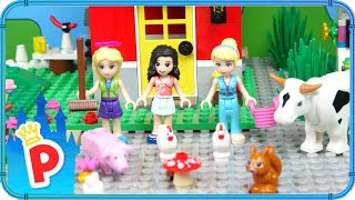 ♥ Lego Princess Cinderella and Rapunzel help there friend Emma on her Farm ♥