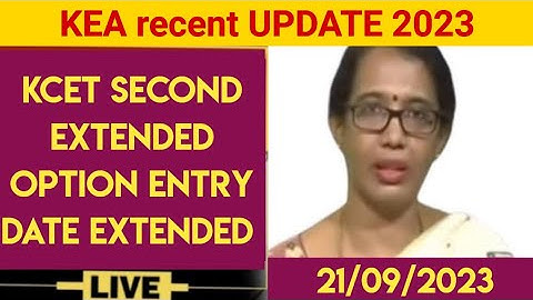 kcet second extended round option entry date extended 2023 kcet recent update
