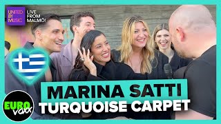 🇬🇷 MARINA SATTI - ZARI (TURQUOISE CARPET INTERVIEW) // Greece Eurovision 2024
