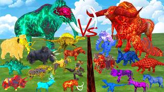 Epic Battle Prehistoric Elephant vs T Rex Dinosaurs Vs 17 Wild Animals Animal Revolt Battle Simulato screenshot 1