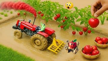 DIY Mini Tractor Can Plough Real Chilli Farming In Mud Science Project@MiniTractor100 