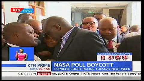 Supreme Court will make ruling on compelling NASA leader Raila Odinga to participate in repeat polls