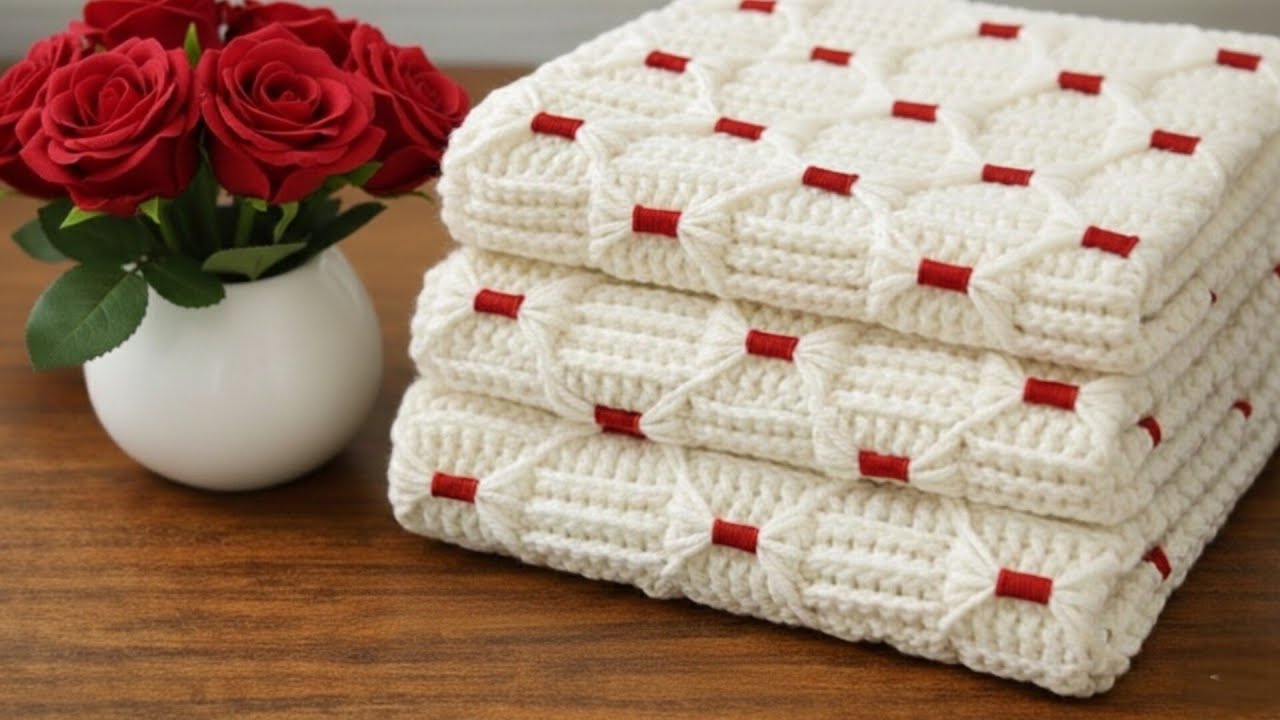 This simple crochet stitch looks luxurious! A stunning texture for blankets, sofa throws