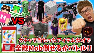 【マインクラフト】ガチャで当たったアイテムだけで全敵Mob倒せるか全力バトル！【ヒカキン×ふうはやコラボ】【Minecraft】【マイクラ】【ヒカクラ】 screenshot 4