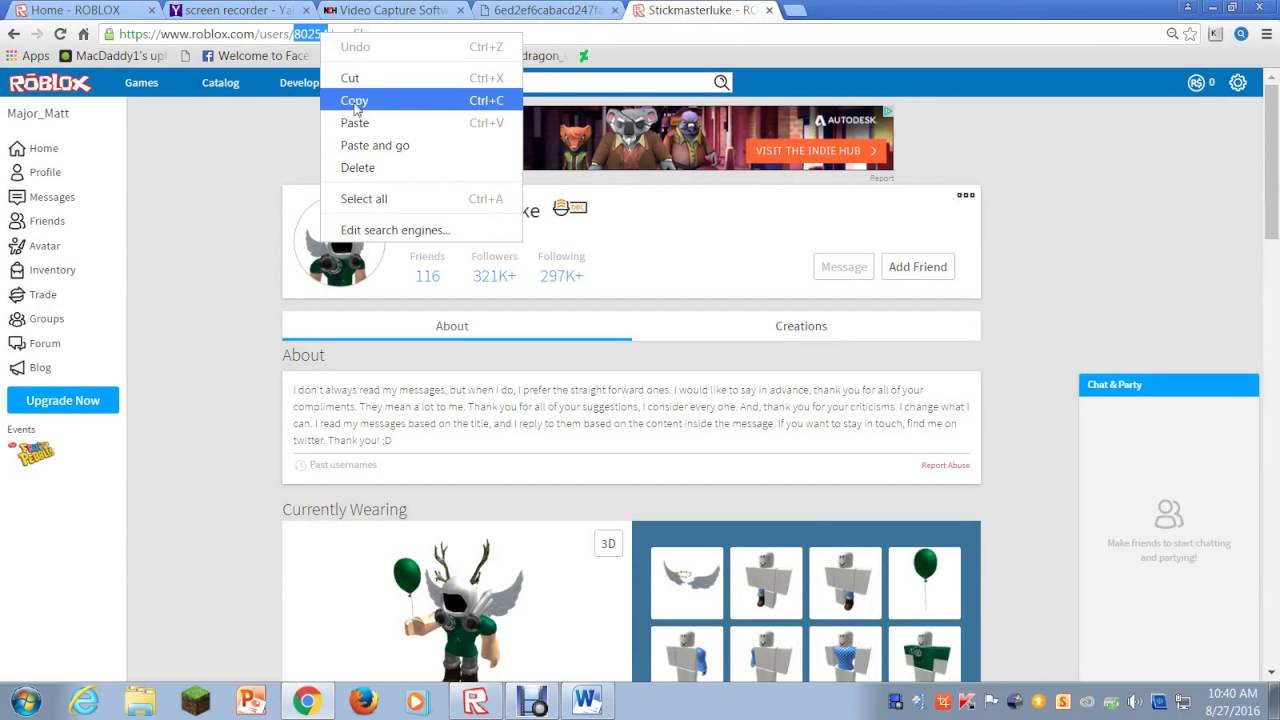 Roblox Stickmasterluke Profile Hack New Version 2 0 312 Youtube - roblox stickmasterluke profile