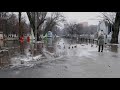В Днепре затопило парк Глобы, утки плавают по тротуару