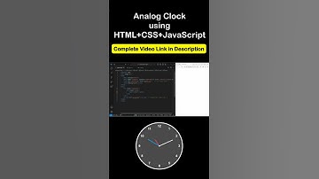 How to Create Analog Clock using HTML CSS and JavaScript | JavaScript Project | #coding #javascript