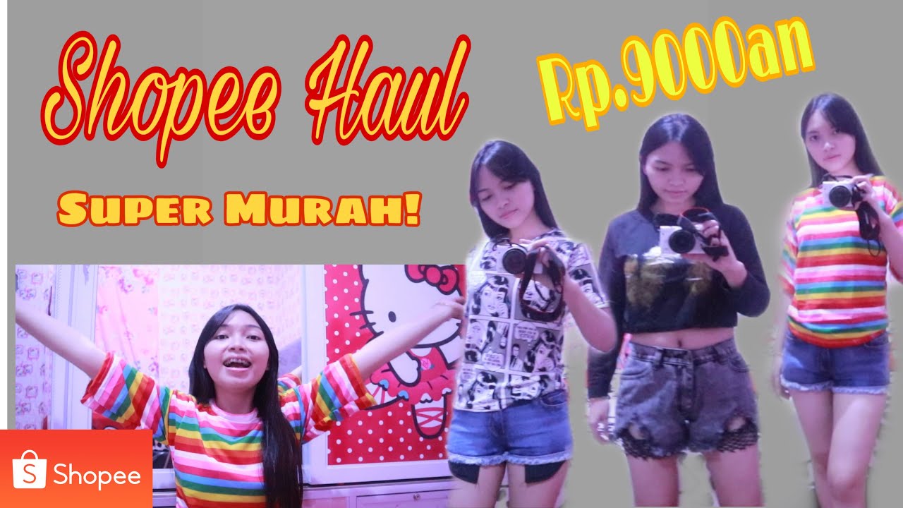  Shopee Haul baju  super murah YouTube