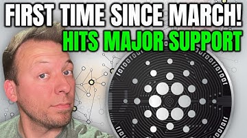 CARDANO ADA - LAST SEEN IN MARCH!!! MARKET HITS MAJOR SUPPORT!