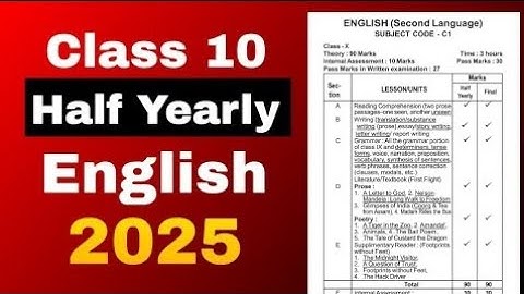 Class 10 half yearly syllabus 2025 English SEBA board #seba @ExpHub @NextToppers23 @DearSir