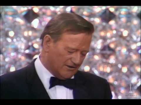 John Wayne winning Best Actor for "True Grit"