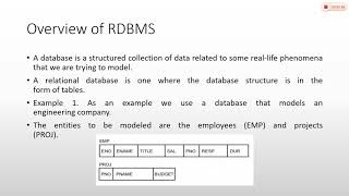 2_1 Overview of RDBMS
