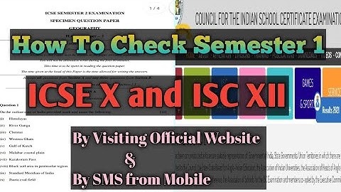 How to See ICSE/ISC Semester 1 results | Results of semester 1 ICSE and ISC