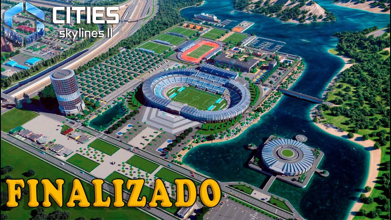 COMPLEXO ESPORTIVO Estádio + CT + Arena CITIES SKYLINES II Cidade do