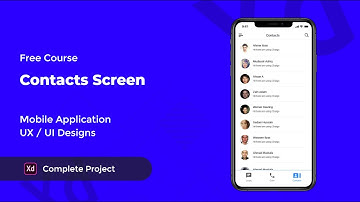 Contacts Screen ChatGo Messenger Mobile Application ux ui design adobe xd tutorial