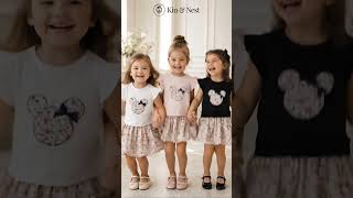Flutter Sleeve Baby Girl Dress Set - Floral Skirt Outfit for Toddlers | Kin & Nest #ootd #momlife
