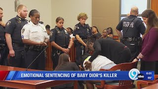 Emotional sentencing of Baby Dior's killer