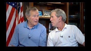 Presidents Bush - 41 and 43 Shout Out to Bob Gates